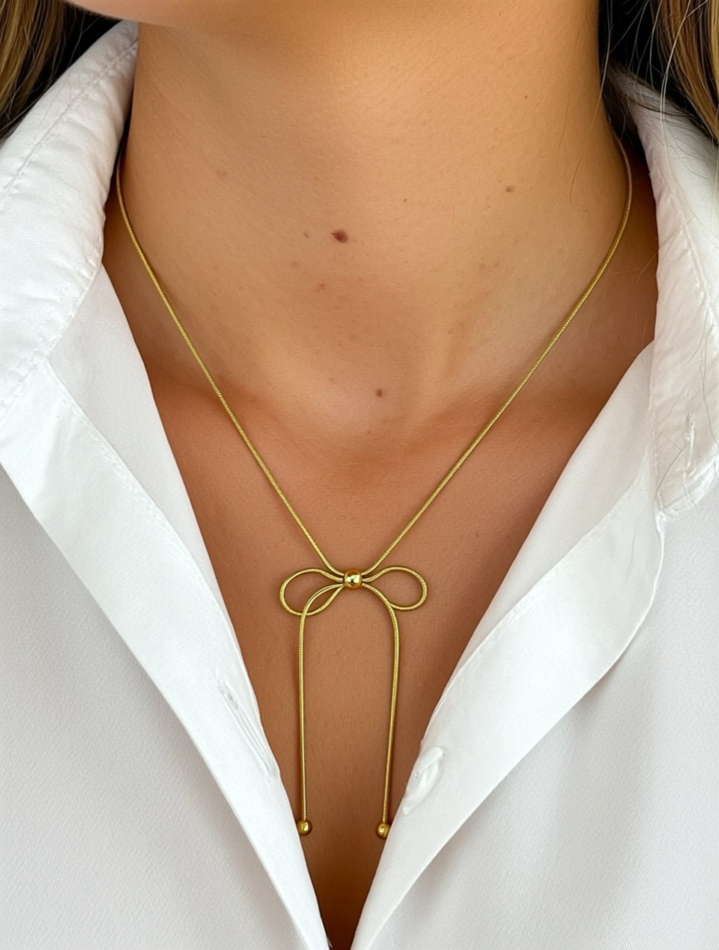 Ribbon Pendant Necklace – Minimal