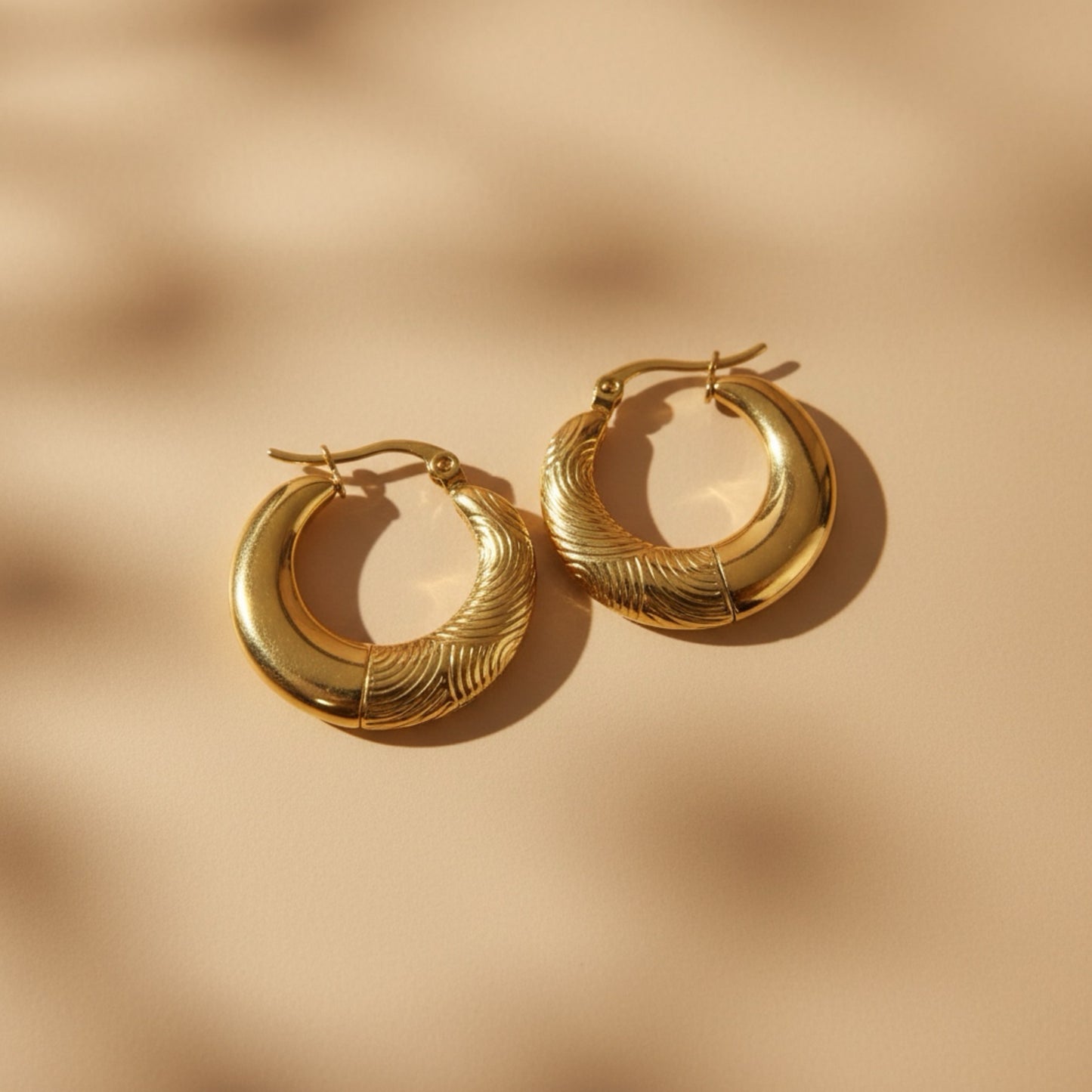 Textured Hoop Earrings