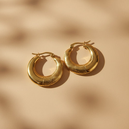 Textured Hoop Earrings