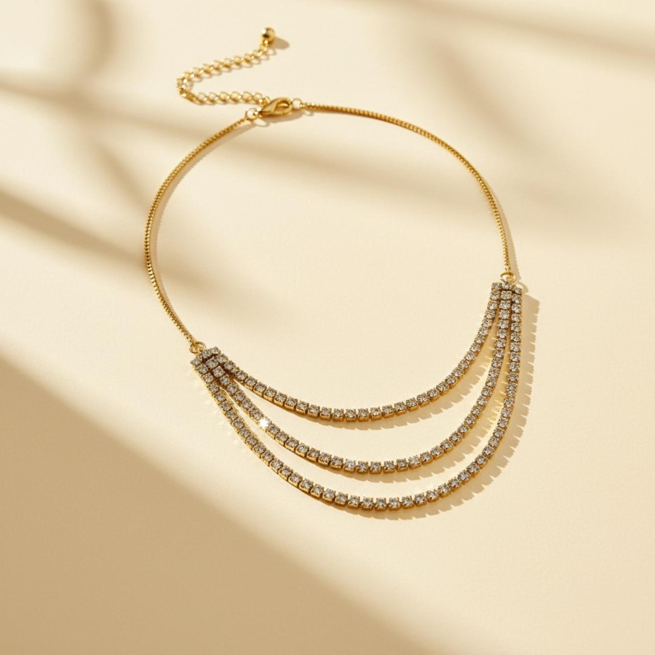 Layered Diamond Chain Bracelet