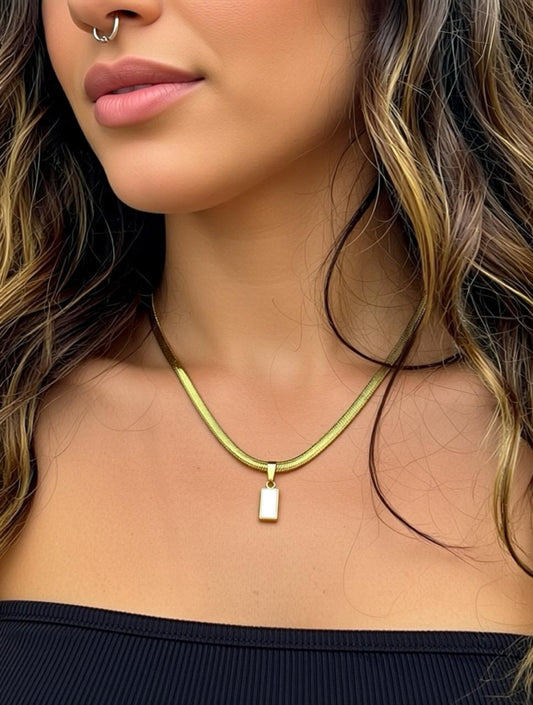 Sleek Gold Snake Chain Necklace